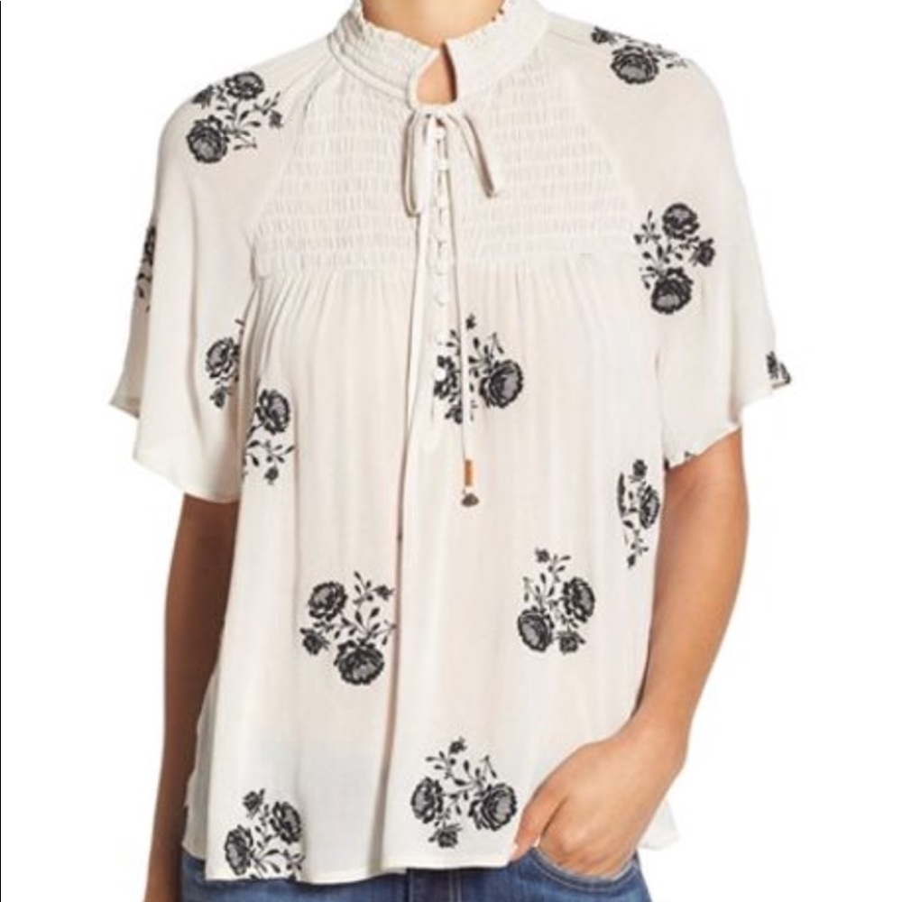 Chloe & Katie Embroidered Woven Top